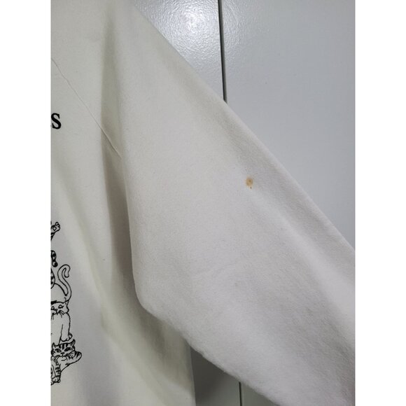 Vintage Sweatshirt "ONE CAN NEVER HAVE TOO MANY CATS" SZ LG Novelty USA - Picture 4 of 11